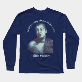 Billie Holiday Portrait Long Sleeve T-Shirt